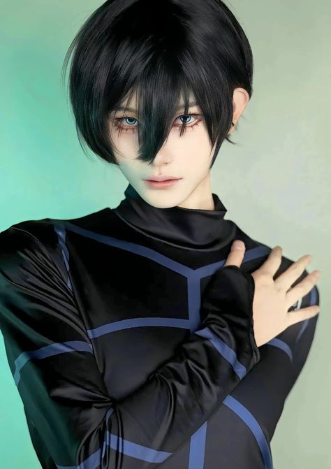 Blue Lock Cosplay, Rin Cosplay, Itoshi Rin, Rin Itoshi, Cosplay Boy, Blue Lovk, Blue Clocks, Human Reference, Blue Anime