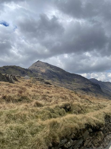 Photo of the Welsh mountains with blue sky and yellow and green grass Welsh Village Aesthetic, Welsh Landscape Photography, Welsh Countryside Aesthetic, Welsh Forest, Coastal Homestead, Welsh Aesthetic, Welsh Valleys, Welsh Mountains, Wales Mountains