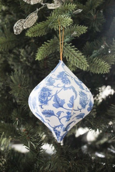 Decoupage Christmas Ornaments, Cardboard Gingerbread House, Amazon Boxes, Pretty Christmas Ornaments, Elegant Holiday Decor, Home Cleaning Hacks, Jewel Ornaments, Chinoiserie Christmas, Decorate For Christmas