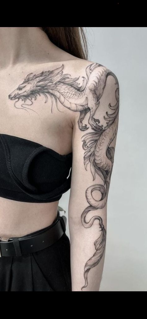 Tato Flash, Tato Henna, Dragon Tattoo For Women, Inspiration Tattoos, Dragon Tattoo Designs, Aesthetic Tattoo, Elegant Tattoos, Dope Tattoos, Simplistic Tattoos