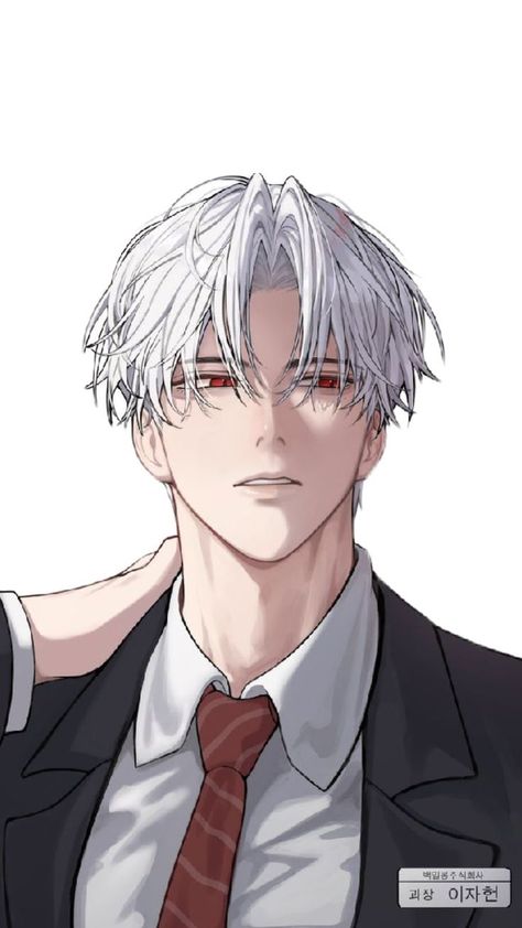 Anime White Hair Boy, Guys With White Hair, Boy With White Hair, White Hair Anime Guy, Anime Gangster, Animation Art Sketches, Cool Anime Guys, Digital Art Anime, Manga Boy