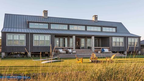 50 Most Popular Houses Showcased on One Kindesign for 2020 Hoedemaker Pfeiffer, Modern Outdoor Spaces, Classic Window, Ranch Exterior, Coastal Interiors Design, Whidbey Island, Beach Homes, Back Deck, Coastal Interiors