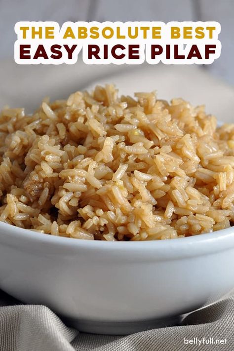 Creamy Rice Pilaf, Beef Pilaf Rice Recipe, Beef Rice Pilaf Recipe, Beef Flavored Rice Recipes, Beef Rice Pilaf, How To Flavor White Rice, Beef Consomme Rice Recipe, Beef Consomme Rice, Rice Pilaf Recipe Easy