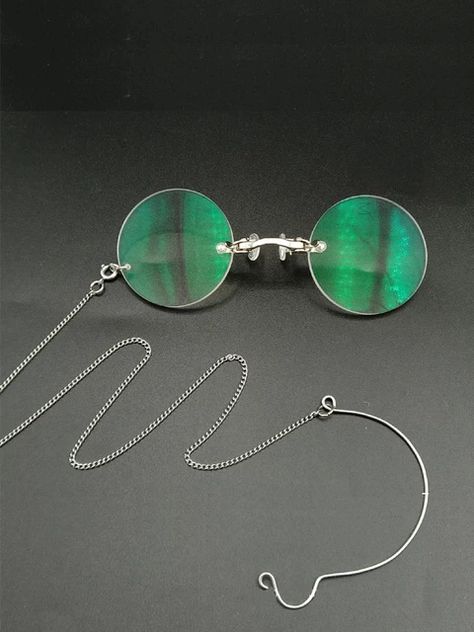 Anti-ancient glasses with round myopia or presbyopic lenses spectacles with silver nose clip,with Chain in , opera glasses _ - AliExpress Mobile Glasses With Chain, Opera Glasses, Oc Board, Unique Glasses, Eye Prescription, Nose Clip, Prescription Eyewear, Character Inspo, Unisex Sunglasses