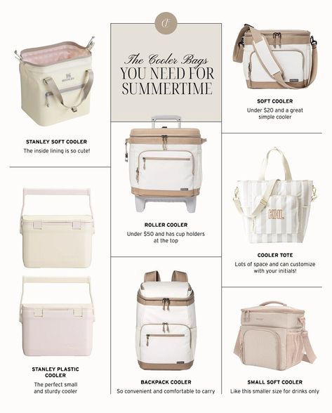 Summer is here and I don’t know about you but I am so excited to spend time outdoors and enjoy the beautiful weather! Whether you’re headed out on a beach vacation or are opting for a picnic lunch in the sun, a good cooler bag is a must during the summer. I rounded up my favorite cooler bags this season that are functional yet cute and will be used non-stop during the next several weeks. So if you're headed to a BBQ, the beach, or a summertime party, tap to grab these cute coolers! Target Backpack, Pink Cooler, Teresa Caruso, Aesthetic Family, Water Bottle Organization, West Elm Coffee Table, Survival Essentials, Floating Picture Frames, Cooler Bags