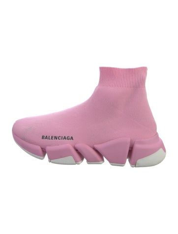 Balenciaga Speed Trainer 2.0 'Pink' High Top Sock SneakersPinkRubber TrimRound-Toes Pink High Tops, Balenciaga Speed Trainer, Balenciaga Speed, Sock Sneakers, Pink Socks, High Top, High Tops, Balenciaga, Socks