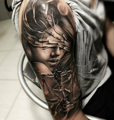 60 Best Libra Tattoo ideas Tattoo Balance, Hip Tattoo Quotes, Tato Phoenix, Justice Tattoo, Tattoo Wallpaper, Black And Grey Tattoo, Tattoo Dotwork, Libra Tattoo, Girl Face Tattoo