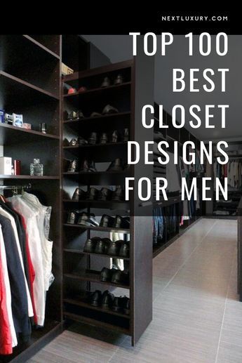 Closet Designs Men, Men Walk In Closet Luxury, Men’s Walk In Closet Ideas, Spacious Wardrobe Ideas, Guy Closet Ideas, Men’s Closet Design, Men Wardrobe Design, Shoes Wardrobe Storage Ideas, Mens Wardrobe Design