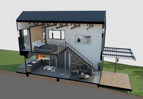 Loft Small Loft House Design, Loft House Exterior, Small Loft House, Tiny Loft House, Loft Type House, Loft Exterior, Small Loft Apartments, Loft Type, Tiny Loft