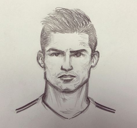 Ronaldo Cristiano Drawing Easy, Ronaldo Simple Drawing, Cr7 Drawing Sketch, Ronaldo Sketch Pencil Easy, Footballer Sketch, Sketches Avengers, Sketch Of Ronaldo, Ronaldo Sketch Pencil, Ronaldo Cristiano Drawing