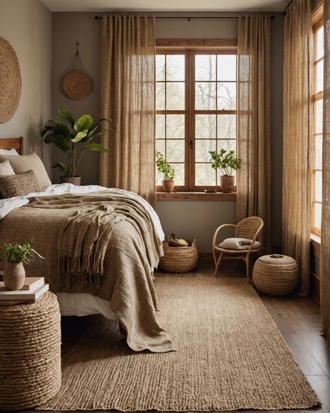 20 Curtain Ideas For Your Boho Themed Bedroom – ToolzView Boho Dark Wood Bedroom, White And Tan Bedroom, Sunroom Bedroom Ideas, Scandinavian Boho Living Room, Boho Room Decor Ideas, Bedroom Window Treatments, Tan Bedroom, Scandinavian Home Interiors, Bedroom Curtain Ideas