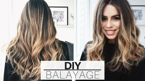 $20 at home hair balayage yair - DIYs.com Marilyn Hairstyles, Bayalage Dark Hair, Ombre Hair Tutorial, Diy Ombre Hair, Diy Balayage, Hair Journal, Dark Balayage, Balayage Dark, Casey Holmes