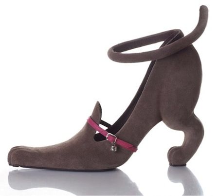 dressed up puppies | ... Levi's Doggie High Heels: Adorable Or Absurd?: Dressed: glamour.com Crazy High Heels, Funny Shoes, Extreme High Heels, Cat Shoes, Designer High Heels, Dog Shoes, Unique Shoes, Shoe Art, Crazy Shoes