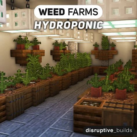 Minecraft Greenhouse Decor, Minecraft Underground Greenhouse, Minecraft Modern Greenhouse, Minecraft Hydroponic Farm, Easy Minecraft Greenhouse Ideas, Plant Ideas Minecraft, Swamp Biome Minecraft, Minecraft Modern Garden, Minecraft Spawn Point Build