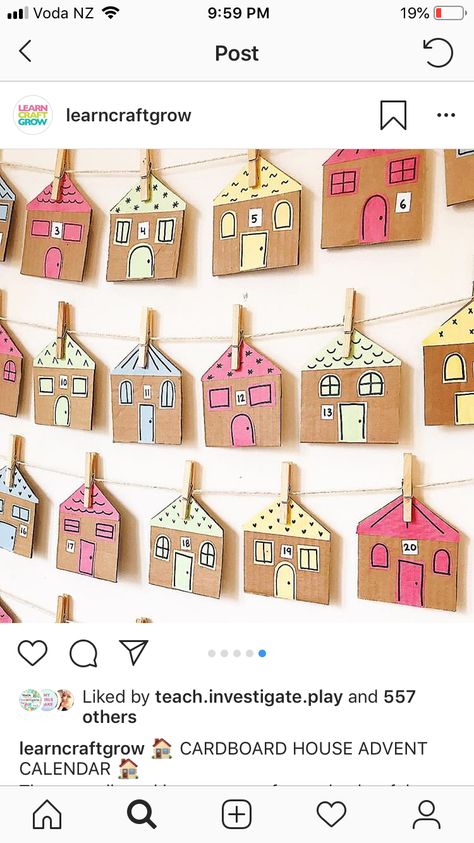 House Craft, Family Crafts Preschool, Easy Preschool Crafts, 12 Days Of Xmas, Kindergarten Projects, Easy Toddler, Alphabet Crafts, Cardboard House, Shape Crafts