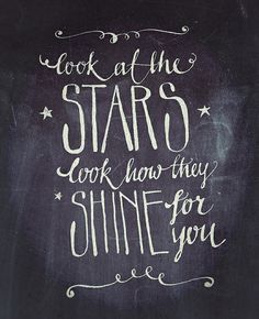 "Look at the stars, and look how they shine for you.".. and all the things that you do. ★ Yellow Coldplay, Stars Quotes, Coldplay Lyrics, Favourite Song, Quotes Lyrics, Lyric Art, Favorite Lyrics, Sing To Me, Super Quotes