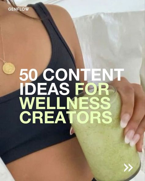 GENFLOW on Instagram: "Calling all health and wellness creators 🌱🥑

Use these content ideas to get your summer content calendar sorted 🤍

#wellness #healthandwellness #contentcreator #microinfluencer #contentideas #instagraminspo #whattopost" Wellness Influencer Content, Instagram Wellness Post Ideas, Workout Content Ideas, Wellness Content Ideas For Instagram, Wellness Reel Ideas, Gym Content Ideas, Fitness Content Ideas For Instagram, Wellness Content Ideas, Fitness Content Ideas