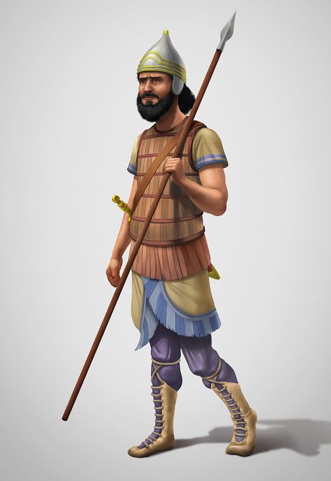 ArtStation - Assyrian Soldier, Anderson Mendonça Ancient Babylon, Ancient Near East, Ancient Warfare, Iron Age, Historical Pictures, Mesopotamia, Bronze Age, Ancient Cultures, Character Ideas