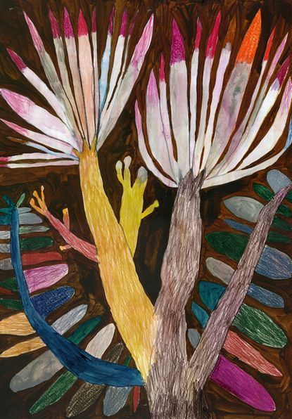 Miroco Machiko was born in 1981 in Osaka, Japan Miroco Machiko, Art Brut, Arte Popular, Naive Art, Plant Art, Arte Floral, Art Plastique, Botanical Illustration, Botanical Art