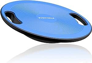 EVERYMILE Wobble Balance Board, Exercise Balance Stability Trainer Portable Balance Board with Handle for Workout Core Trainer Physical Therapy & Gym 15.7" Diameter No-Skid Surface Workout Core, Balance Trainers, Core Stability, Balance Board, Cycling Workout, Band Workout, Physical Therapy, Classic Blue, Photo Storage