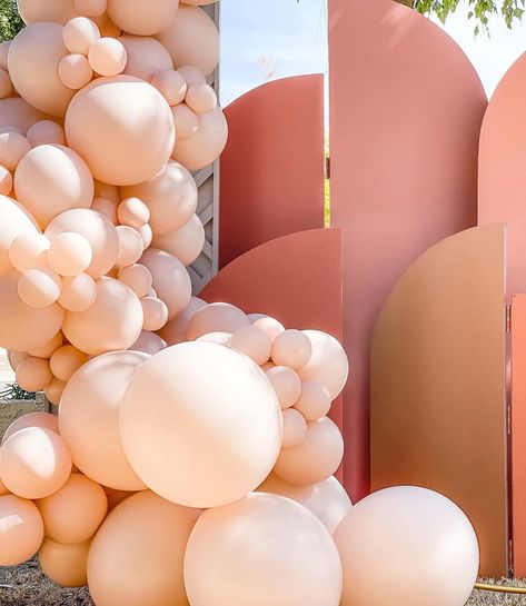 Peach Backdrop, Peach Balloons, Birthday Barbecue, Peach Pallete, Pantone 2024, Peach Baby Shower, Rose Fushia, Cabin Trip, 50th Birthday Decorations