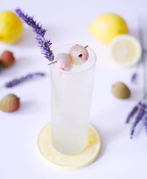 The Lavender Lychee Collins is refreshing, citrusy, and wonderfully fragrant. Gin, lemon juice… Vietnamese Dinner, Lychee Cocktail, Lavender Martini, Waiting For The Right Time, Lavender Cocktail, Collins Cocktail, Lychee Martini, Lemon Cocktail, Lavender Syrup