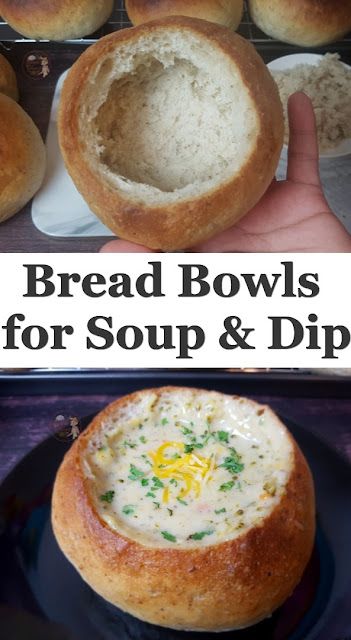 Quick and Easy Bread Bowls Recipe | Panera Style Bread Bowl(Instant Pot)| Homemade Bread Bowls for Soup - Aaichi Savali Breadbowl Soup, Easy Bread Bowls, Bread Bowls For Soup, Souper Saturday, Panera Bread Bowl, Bread Bowls Recipe, Xmas Sleepover, Quick And Easy Bread, Bread Bowl Soup