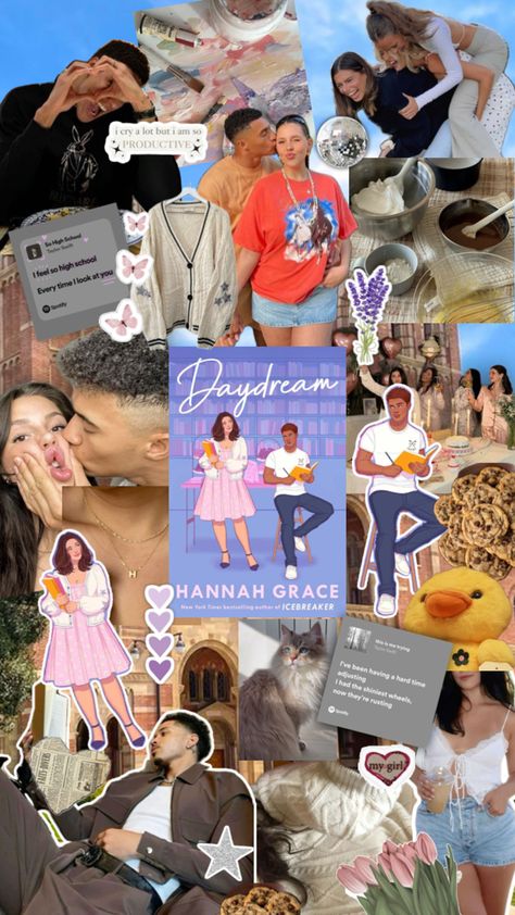 henry + halle daydream hannah grace collage aesthetic Henry And Halle Fanart, Daydream Hannah Grace Fanart, Daydream Hannah Grace Book Aesthetic, Henry Daydream Hannah Grace, Daydream Aesthetic Book, Day Dream Hannah Grace, Daydream By Hannah Grace, See You Yesterday Book Aesthetic, Henry And Halle Daydream