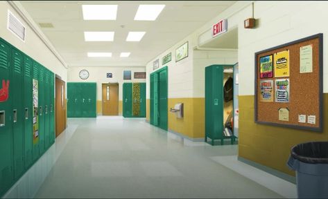 Gacha Life School Background, Gacha Life Backgrounds School Classroom, Backgrounds School, School Hallway, School Building Design, School Background, Episode Interactive Backgrounds, School Hallways, Episode Backgrounds