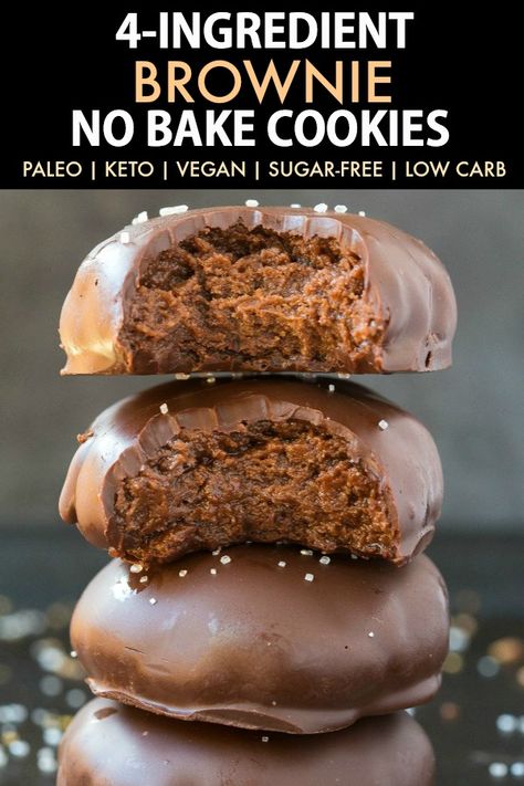 Gf Bars, No Bake Fudge, Healthy No Bake Cookies, Keto Cookie Recipes, Postre Keto, Fudge Cookies, Keto Vegan, Vegan Brownie, Desserts Vegan