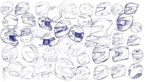 more helmet sketches Motorcycle Helmet Reference, Racing Helmet Drawing, Motorcycle Helmet Art, Drawing Helmet, Helmet Drawing Reference, Motorcycle Helmet Drawing, Helmet Sketch, Helmet Design Sketch, Motorcycle Helmet