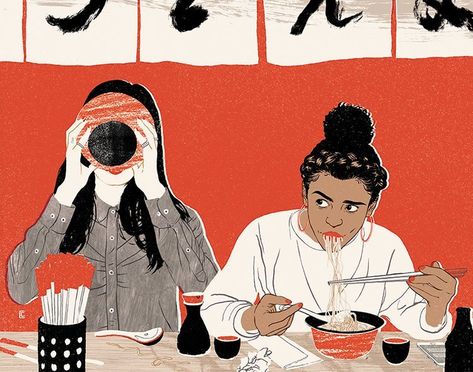 Noodle Bar, Vampire Weekend, Magazine Illustration, Martin Luther King Day, Eating Food, Kings Day, Limited Edition Giclee, 5 Image, American Greetings