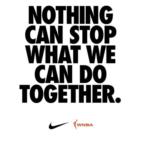 WNBA shared a photo on Instagram: “You Can’t Stop Sport Because #YouCantStopUS   @nike” • See 9,392 photos and videos on their profile. Football Slogans, Sports Slogans, Nike Motivation, Nike Quotes, Catchy Slogans, Cool Slogans, Slogan Quote, Perfect Word, School Team