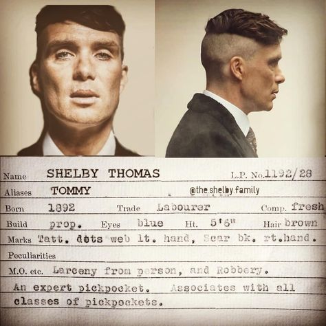 1,817 Likes, 7 Comments - The Shelby Family 🚬 (@the.shelby.family) on Instagram: “Similar to photo taken by the police at the time for Criminals, I made this one for you🔥 . . . . .…” Peaky Blinders Hairstyle, Peaky Blinders Hair, Shelby Family, Thomas Name, Thomas Shelby Peaky Blinders, Shelby Brothers, Peaky Blinders Season, Peaky Blinders Series, Peaky Blinders Characters