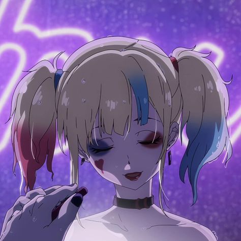 Harley Queen 🃏❣️ Harley Quinn Isekai Icon, Harley Quinn Isekai, Suicidesquad Isekai, Anime Harley Quinn, Harkey Quinn, Quin Harley, Harley Quinn Anime, Harley Quinn Pfp, Joker Anime