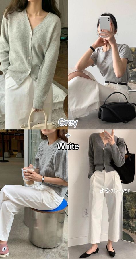 Outfit Color Combos, Ootd Korean Style, Smart Casual Women Outfits, Fashion Infographic, Simple Casual Outfits, Simple Style Outfits, Mix Match Outfits, Color Combos Outfit, Color Combinations For Clothes