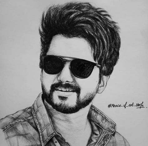 Movie Character Drawings, Master Vijay, Beautiful Pencil Sketches, Gaming Profile Pictures, Actor Vijay, Celebrity Art Drawings, Pencil Sketch Portrait, Allu Arjun Hairstyle, Pencil Drawing Images