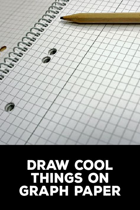 How to Draw Cool Things on Graph Paper Designs On Graph Paper, 3d Drawings On Graph Paper, Easy Graph Paper Doodles, Graph Paper Art Easy 3d, Dot Paper Drawings Doodles, Drawing On Grid Paper, Things To Draw On Grid Paper, Graph Paper Art Pattern Step By Step, Drawings On Grid Paper