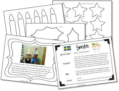 Christmas in Sweden with a Fun Freebie! as seen on Second Grade Staff    www.secondgradesquad.com Swedish Crafts For Kids, St Lucia Day Crafts For Kids, Sweden Christmas Crafts For Kids, St Lucia Crown Craft For Kids, Christmas In Sweden Crafts For Kids, Saint Lucia Day Swedish Christmas, Star Hats, Holidays Around The World First Grade, Christmas Around The World 2nd Grade