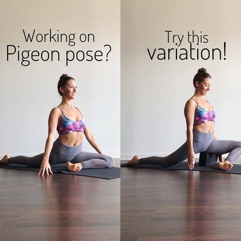 Yoga Alignment Tips&Tutorials on Instagram: “📷 @alexzandrapeters Having trouble with Pigeon Pose? Does the use of a block help you get into it? Read below for more info. Feel free to…” Yoga Block Exercises, Bird Of Paradise Yoga, Pigeon Pose Yoga, Yoga Inspiration Photos, Yoga Teacher Resources, Yoga Flexibility, Release Fear, Yoga Guide, Yoga Tutorial