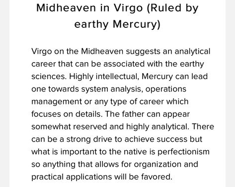 Midheaven virgo Mc In Virgo, Virgo Midheaven, Midheaven In Virgo, Virgo Midheaven Aesthetic, Birth Chart Astrology, Operations Management, Earth Signs, Birth Chart, Astrology