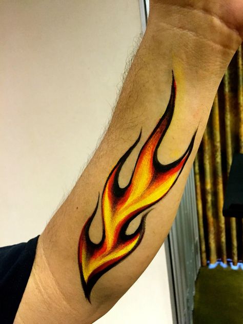 Flames Flames Face Paint, Flame Face Paint, Flame Body, Dragon Face Painting, Diy Face Paint, Fire Makeup, Side Thigh Tattoos, Festival Face Paint, Face Painting For Boys