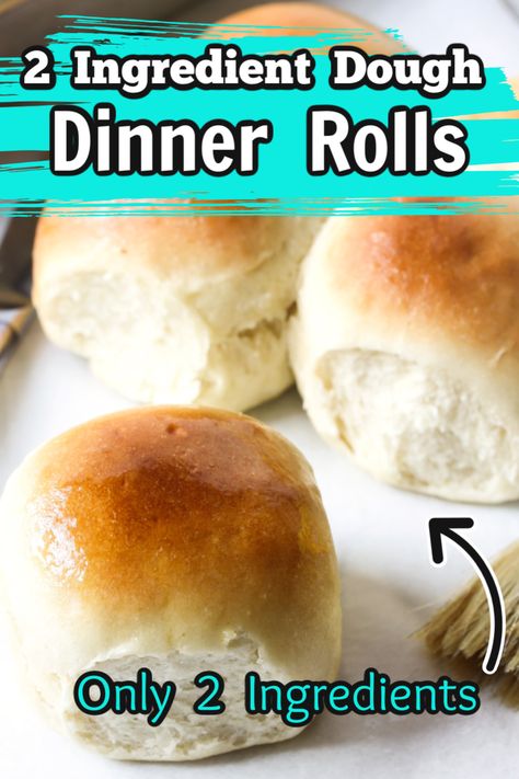 Fastest Bread Recipe, Yeast Roll Recipe, Quick Yeast Rolls, Easy Homemade Rolls, Dinner Rolls Recipe Homemade, Two Ingredient Dough, Yeast Roll, Quick Dinner Rolls, 2 Ingredient Dough