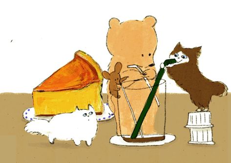 Momoro Illustration, 캐릭터 드로잉, Coffee Packaging, Pluto The Dog, Finland, Cute Drawings, Pikachu, Mood Board, Art Gallery