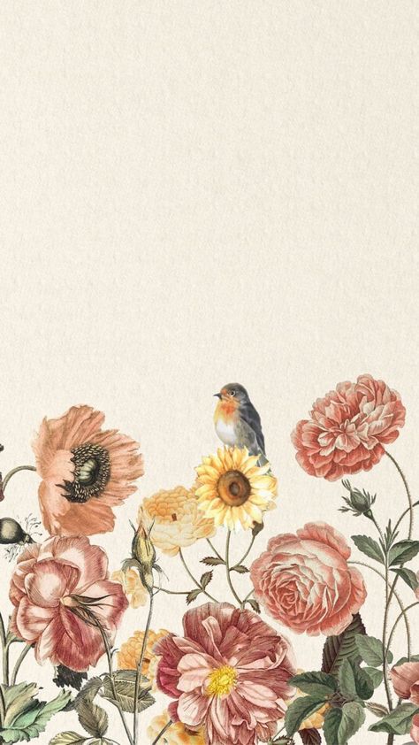 Robin Wallpaper, Optical Illusion Tattoos, Illusion Tattoos, Wallpaper Iphone Boho, Vintage Flowers Wallpaper, Sunflower Wallpaper, Phone Wallpaper Patterns, Flower Background Wallpaper, Phone Wallpaper Images