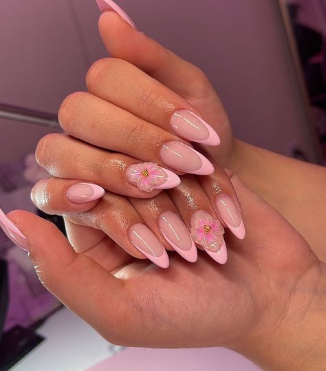 Light Pink Hoco Nails, Baby Pink Nails Design, Baby Pink Nail Art, Makeup Nails Designs, Lavender Nails, Summer Toe Nails, Trendy Nail Art Designs, Girly Acrylic Nails, Casual Nails