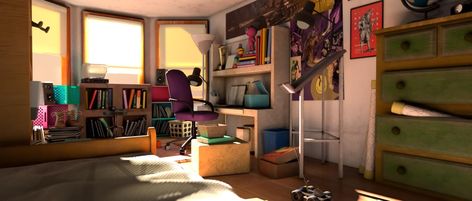 ArtStation - Miles Morales's room Miles Morales Apartment, Miles Morales Bedroom, Miles Morales Room, Types Of Lights, Bedroom Wallpaper, Miles Morales, Wallpaper Bedroom, Types Of Lighting, Dream Bedroom