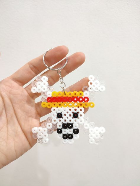 One Piece Perler Beads, One Piece Perler, One Piece Crochet, Crochet Skull, Beads Pattern, Perler Bead Art, Perler Bead Patterns, Bead Patterns, Perler Bead