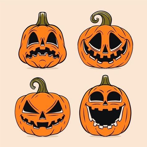 Drawn Pumpkin Faces, Halloween Pumpkin Illustration, Halloween Pumpkins Drawing, Pumpkin Halloween Drawing, Pumpkin Draw, Halloween Pumpkin Drawing, Pumpkin Drawings, Halloween Art Drawing, Dibujos Halloween