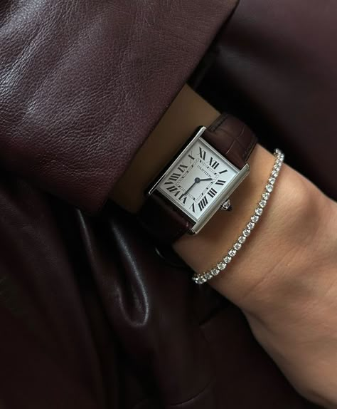 Tank Watch, Vintage Watches Women, Paris Mode, Cartier Tank, Cartier Watch, Watches Women, Classy Jewelry, Espresso Martini, Jewelry Lookbook